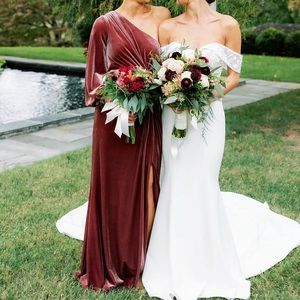 Revelry Dusty Rose Aurora Velvet Dress